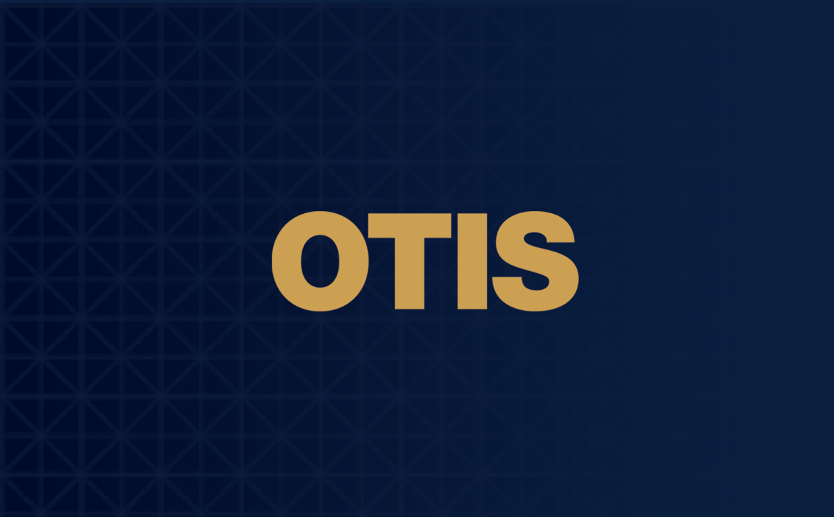 Otis logo with blue background